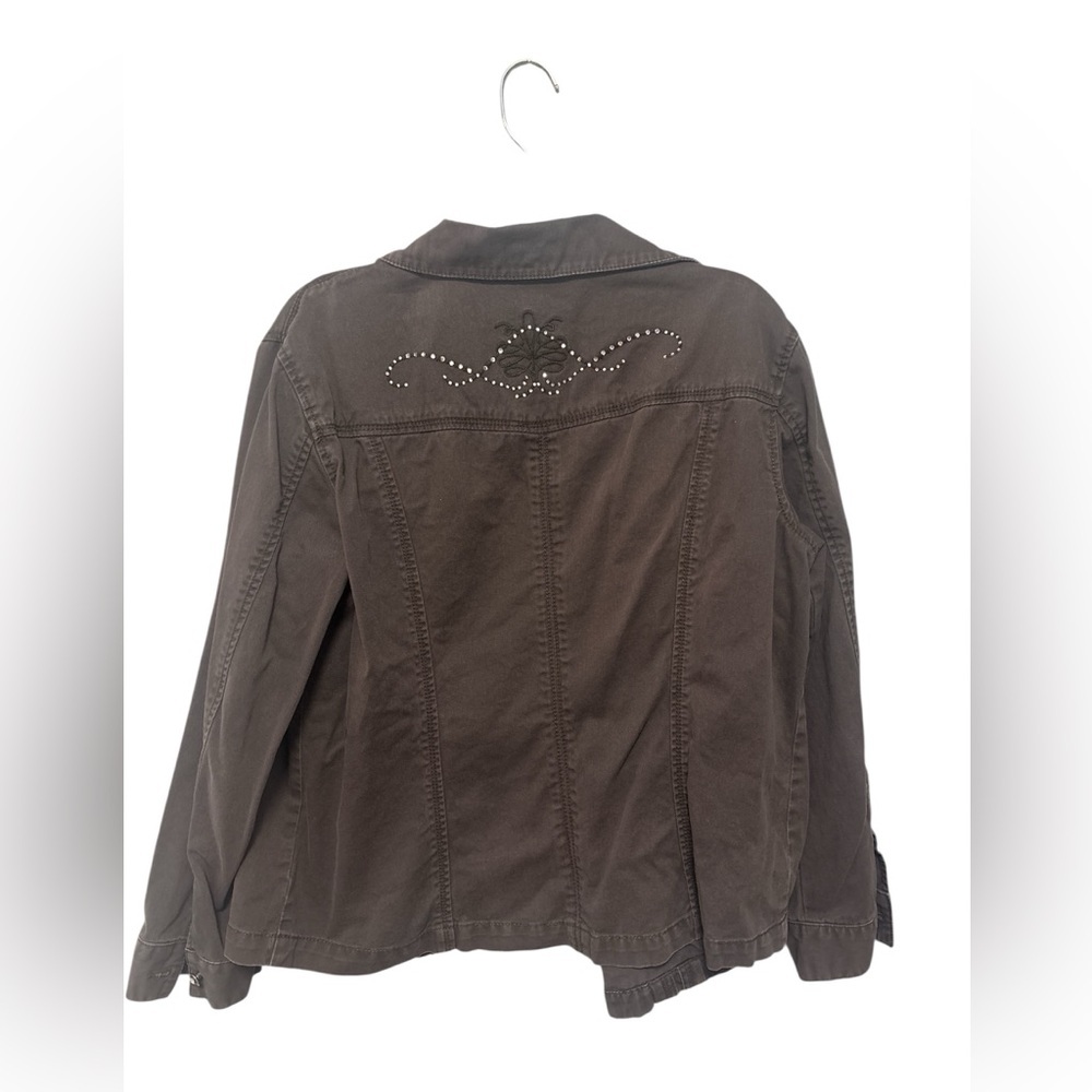 Chico's Dark Brown Jean Jacket Size:‎ 2 - Picture 2 of 7